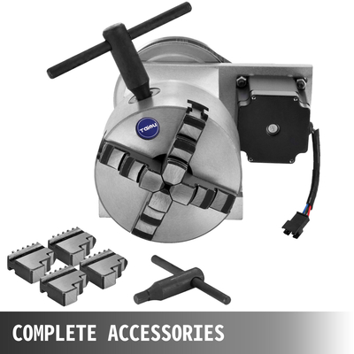 VEVOR CNC Περιστροφικό τσοκ 4 σιαγόνων περιστροφικού άξονα 100 mm 4th Axis Rotary Axis Tailstock CNC Router Engraver