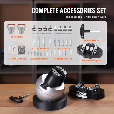 VEVOR Engraving Block 5 ιντσών Ball Menge Setting Jewelry Ball Vise Engraving με 34PCS εξάρτημα και βάση από καουτσούκ