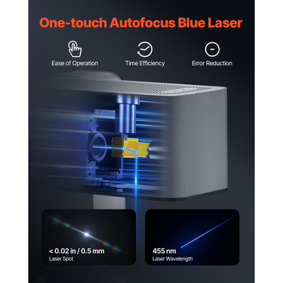 Φορητό VEVOR Laser Engraver 600 mm/s 5W Χειροκίνητη Μηχανή Χαρακτικής υψηλής ταχύτητας