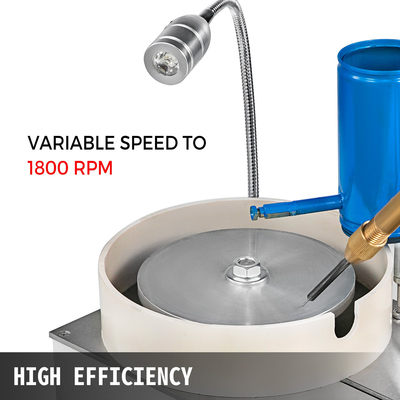 VEVOR Gem Faceting Machine 1800RPM Rock Polisher Lapidary Equipment Jewelry Polisher Gem cutting Machine Lapidary Grinder Polisher Machine with Mechanical Handle for Gem Jade Stone Jewelry