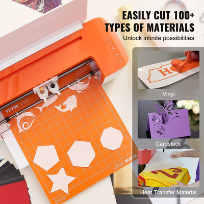 Μηχάνημα κοπής βινυλίου VEVOR, Μηχάνημα κοπής με συνδεσιμότητα Bluetooth DIY, Συμβατό με iOS, Android, Windows και Mac, Περιλαμβάνονται τεράστια σχέδια, για δημιουργία προσαρμοσμένων καρτών, διακόσμηση σπιτιού