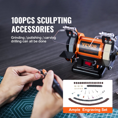 Μηχάνημα στίλβωσης πάγκου μύλος στίλβωσης κοσμημάτων VEVOR