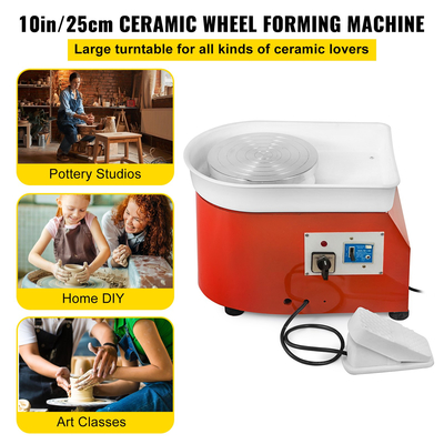 VEVOR Electric Pottery Wheel Ceramic Machine 25cm Pottery Wheel Machine 280W Pottery DIY Kit with Shaping Tool Kit for Ceramic Work Ceramics Clay
