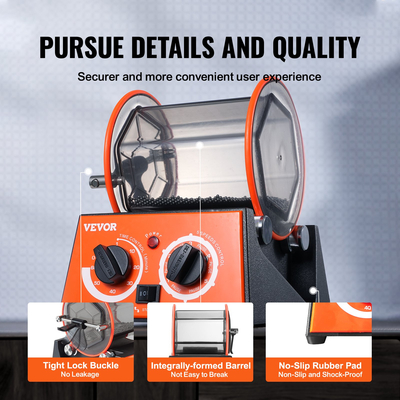 VEVOR 3kg περιστροφική περιστρεφόμενη στίλβωση επιφάνειας γυαλιστικό κοσμήματα στίλβωση φινίρισμα μηχανή Gem DIY