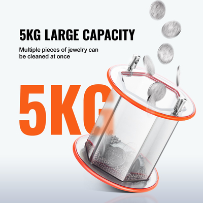 VEVOR 5kg Περιστροφικό ανατροπέα Surface Polisher Jewelry Polish Finish Machine Gem DIY