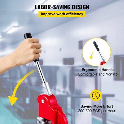 VEVOR 44mm Button Maker 1.73 Button and Badge Maker Machine Button Maker Press Punch Machine Press with 1000 Buttons (1000pcs)