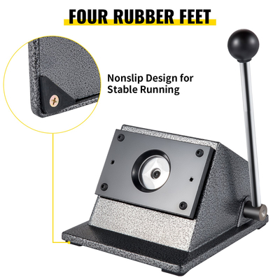 VEVOR Graphic Punch Die Cutter 1-3/4&quot;/44mm Round Punch Die Cutter Χυτοσίδηρος Εγχειρίδιο Graphic Punch Press Button Badge Maker 0,05&quot;/1,5mm πάχος κοπής Γραφικός κόφτης μήτρας με ατσάλινη λεπίδα για την κατασκευή σημάτων