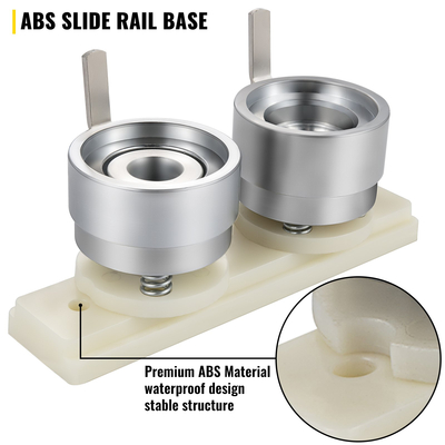 Μήτρα διάτρησης σήματος VEVOR 1-1/4 ίντσας/32 χιλιοστά Στρογγυλή μήτρα διάτρησης με κουμπιά ολίσθησης ABS Μήκος κατασκευής σημάτων από ανθρακούχο χάλυβα Πυρήνας από κράμα αλουμινίου συμβατός με μηχανή κατασκευής κουμπιών για σήματα με λογότυπο DIY