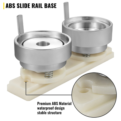 VEVOR Badge Punching Die 2 ιντσών/50mm Στρογγυλή μήτρα διάτρησης με ABS Slide Button Die Maker Badge Steel Part Core από κράμα αλουμινίου Συμβατό με μηχανή κατασκευής κουμπιών για σήματα με λογότυπο DIY