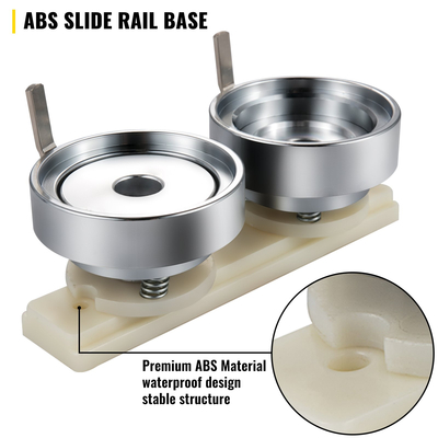 Μήτρα διάτρησης σήματος VEVOR 2-1/4 ίντσες/58 χιλιοστά Στρογγυλή μήτρα διάτρησης με κουμπιά ολίσθησης ABS Μήκος κατασκευής σημάτων από ανθρακούχο χάλυβα Πυρήνας από κράμα αλουμινίου συμβατός με μηχανή κατασκευής κουμπιών για σήματα με λογότυπο DIY