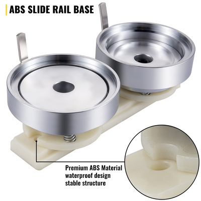 Μήτρα διάτρησης σήματος VEVOR 3 ιντσών/75 χιλιοστών Στρογγυλή μήτρα διάτρησης με κουμπιά ολίσθησης ABS Μήτρα κατασκευής σημάτων από ανθρακούχο χάλυβα Πυρήνας από κράμα αλουμινίου συμβατή με μηχανή κατασκευής κουμπιών για σήματα με λογότυπο DIY