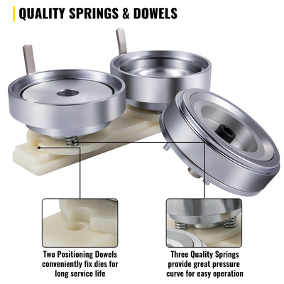 Μήτρα διάτρησης σήματος VEVOR 3 ιντσών/75 χιλιοστών Στρογγυλή μήτρα διάτρησης με κουμπιά ολίσθησης ABS Μήτρα κατασκευής σημάτων από ανθρακούχο χάλυβα Πυρήνας από κράμα αλουμινίου συμβατή με μηχανή κατασκευής κουμπιών για σήματα με λογότυπο DIY