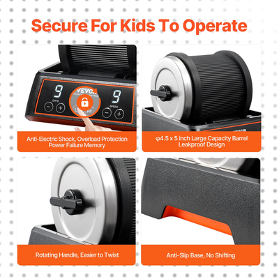 VEVOR Rock Tumbler Kit 2,5 lbs Rock Polisher 9 Speeds 9-day Timer with Grits