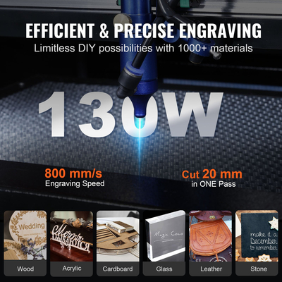 VEVOR 130W CO2 Laser Engraver Engraving Carving Print Machine 900x1400mm
