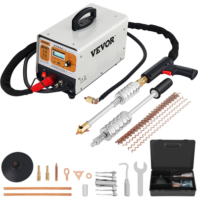 VEVOR Stud Welder Dent Repair Kit, 3 KW 220 V Spot Welder Dent Puller με 2 πιστόλια συγκόλλησης, 6 Modes Spot Welding Machine with LCD για επισκευή βαθουλωμάτων αμαξώματος αυτοκινήτου