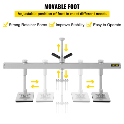 VEVOR Car Dent Puller Kit 85CM Dent Pull Lever 6 Claw Hook + Accessories Paintless Dent Removal Kit Dent Remover Kit for Auto Body Repair Door Dings and Hail Ζημιές