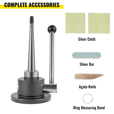 VEVOR φορείο δαχτυλιδιών νομισμάτων οζώδες σιδερένιο φορείο μεγέθους με μεγέθη ΗΠΑ 1-14 Εργαλείο φορείου με δαχτυλίδι Four Splines Ring Size Enlarger Tool Jewelry Forming Metal Repair for Jewelry Repair Store