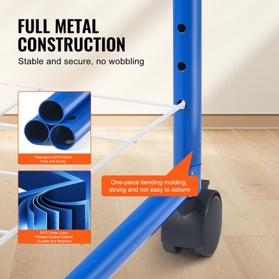 VEVOR Art Drying Rack 25 Removable Shelves Paint Drying Rack with 4 wheels Blue