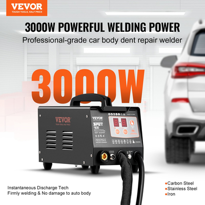 VEVOR Spot Welder Dent Puller 3KW Stud Welder Dent Repair Kit με 2 πιστόλι συγκόλλησης