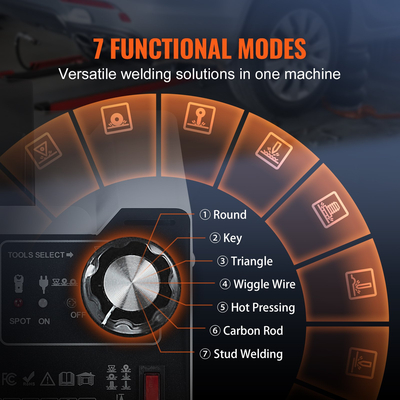 VEVOR Stud Welder Dent Repair Kit Spot Welding Dent Puller Machine με 7 λειτουργίες