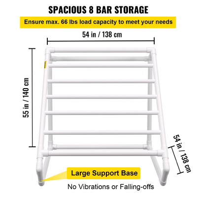 Κρεμάστρα για πετσέτες VEVOR Pool, 8 Bar, Λευκό, Ανεξάρτητη Τριγωνική θήκη αποθήκευσης δίπλα στην πισίνα από PVC, περιλαμβάνει 8 κλιπ για πετσέτες, διχτυωτή τσάντα, γάντζο, αποθηκεύει επίσης πλωτήρες και κουπιά, για παραλία, πισίνα