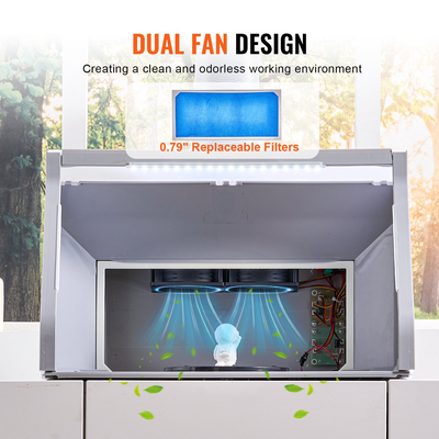 VEVOR Airbrush Booth Spray Dual-Fans Portable Hobby Airbrush Paint Booth Spray Booth