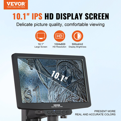 Ψηφιακό μικροσκόπιο VEVOR Coin Microscope 10,1in IPS Screen 10-1300X