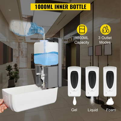 VEVOR Automatic Hand Dispenser with Stand, Infrared Sensing Sanitizing Station with Signboard &amp; Tissue Box, 1000 mL Hand Sanitizer Dispenser, 55&#039;&#039;-63&#039;&#039; H Hand Sanitizer Stand για το σπίτι και τους κοινόχρηστους χώρους