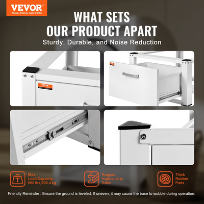 Βάση πλυντηρίου VEVOR 686mmW x 366mmH, Πλατφόρμα βάσης πλυντηρίου και στεγνωτηρίου Universal Fit χωρητικότητας 299kg, Βάση πολλαπλών λειτουργιών βαρέως τύπου για πλυντήριο ρούχων με συρτάρι &amp; πλούσια αξεσουάρ
