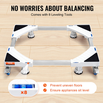 Μίνι Βάση Ψυγείου VEVOR Βάση πλυντηρίου γενικής χρήσης, Ρυθμιζόμενη βάση ψυγείου με λείες ρόδες, Βάση πολλαπλών λειτουργιών πλυντηρίου ρούχων για πλυντήριο και στεγνωτήριο, 414-691 mm πλάτος επεκτάσιμο