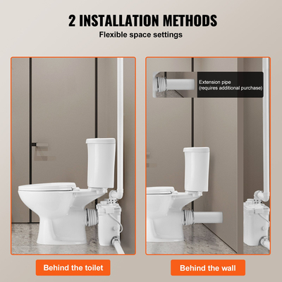 VEVOR Macerating Toilet System with Pump 800W Upflush Toilet For Underground
