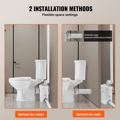 VEVOR Macerating Toilet System with Pump Upflush Toilet για υπόγειο 700W