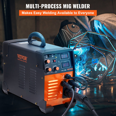 VEVOR MIG Welder 250 Amp MIG LIFT TIG Arc Welder 3 in 1 Welder Welding Machine 220V LIFT TIG Welder Lift ARC Welder MMA Stick IGBT DC Inverter Welder Digital Display Combo Welding Machine