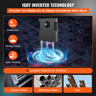 VEVOR MIG Welder 250 Amp MIG LIFT TIG Arc Welder 3 in 1 Welder Welding Machine 220V LIFT TIG Welder Lift ARC Welder MMA Stick IGBT DC Inverter Welder Digital Display Combo Welding Machine