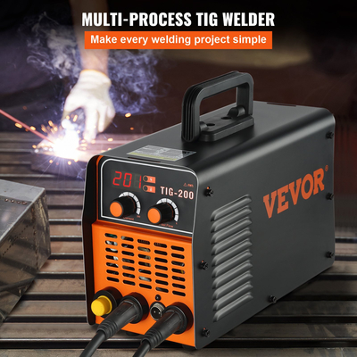 VEVOR TIG-200C, 200 Amp TIG/MMA ARC 2-in-1 Welder HF IGBT DC Inverter Welding Machine για συγκόλληση χάλυβα, τιτανίου και κραμάτων χαλκού