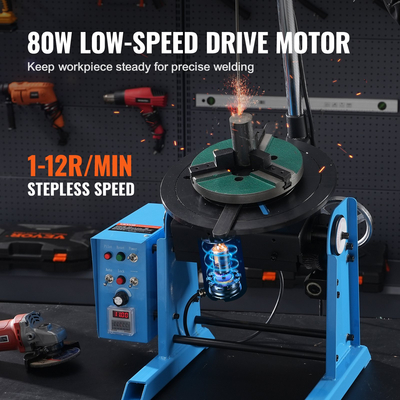 VEVOR 30KG Περιστροφικός Πίνακας Συγκόλλησης 0-90° Positioning Positioning Turntable 1-12RPM