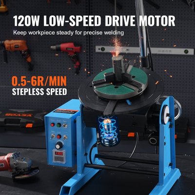 VEVOR 50KG Περιστροφικός Πίνακας Συγκόλλησης 0-90° Positioning Positioning 0,5-6RPM