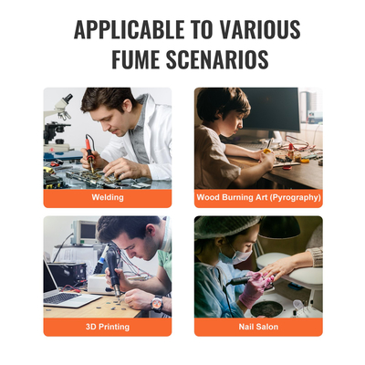 VEVOR 38W Desktop Solder Fume Smoke Extractor Φίλτρο αναρρόφησης 3 σταδίων 86,63 m³/h