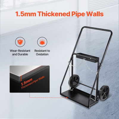 Καρότσι διπλού κυλίνδρου συγκόλλησης Καρότσι οξυγόνου ακετυλενίου με συμπαγείς τροχούς 10