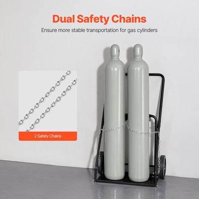 Καρότσι διπλού κυλίνδρου συγκόλλησης Καρότσι οξυγόνου ακετυλενίου με συμπαγείς τροχούς 10