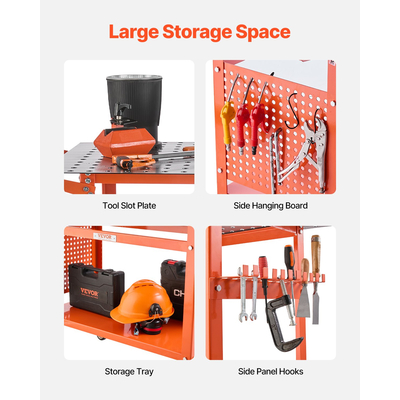 Τραπέζι συγκόλλησης VEVOR 40&quot;x24&quot; πάγκος εργασίας συγκόλλησης με ικανότητα στατικού βάρους 800LBS