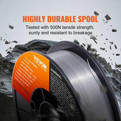 Σύρμα συγκόλλησης VEVOR Flux Core, E71T-GS 0,030 ιντσών 10LBS, Σύρμα συγκόλλησης MIG από ήπιο χάλυβα χωρίς αέριο με χαμηλό πιτσίλισμα για συγκόλληση τόξου σε όλες τις θέσεις και χρήση σε εξωτερικούς χώρους