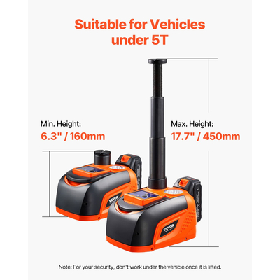 VEVOR Electric Car Jack 5 Tons /11000 lbs Φορητό κιτ Jack με τηλεχειριστήριο