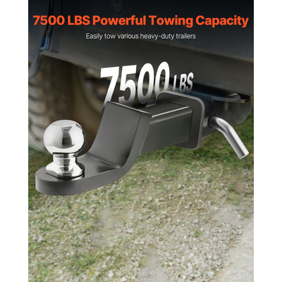 VEVOR Trailer Hitch 2&quot; Receiver 2&quot; Drop Trailer Hitch Ball Mount 7500 lbs