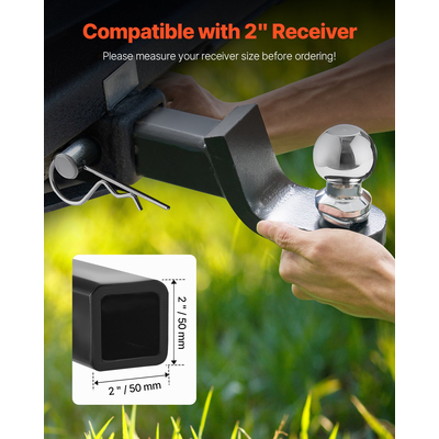 VEVOR Trailer Hitch 2&quot; Receiver 2&quot; Drop Trailer Hitch Ball Mount 7500 lbs