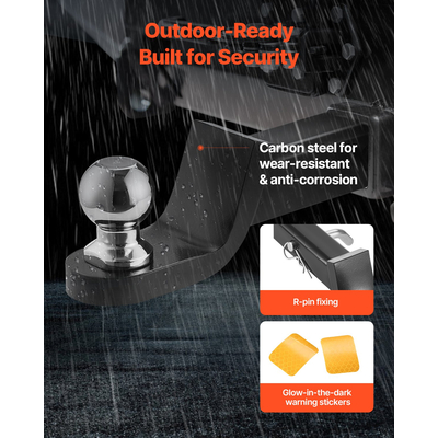 VEVOR Trailer Hitch 2&quot; Receiver 2&quot; Drop Trailer Hitch Ball Mount 7500 lbs