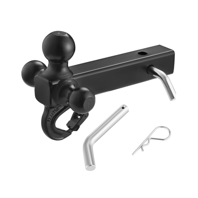 VEVOR Trailer Hitch 2&quot; Receiver 1-7/8&quot; &amp; 2&quot; &amp; 2-5/16&quot; Tri-Ball Hitch with Hook