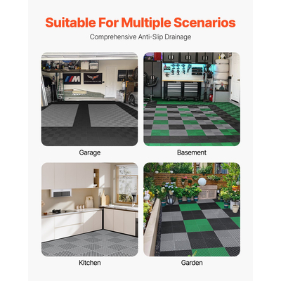 Πλακάκι δαπέδου αποστράγγισης VEVOR Modular Interlocking Mat 15,7” x 15,7”