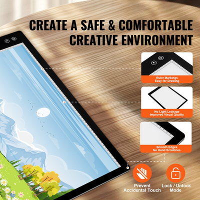 Επαναφορτιζόμενο μαξιλαράκι ανίχνευσης VEVOR A2 LED με δυνατότητα ρύθμισης φωτεινότητας 6 επιπέδων