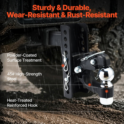 VEVOR Pintle Hitch 2 ιντσών Γάντζος δέκτη 2,5-3 ιντσών Lunette Ring 20000 lbs